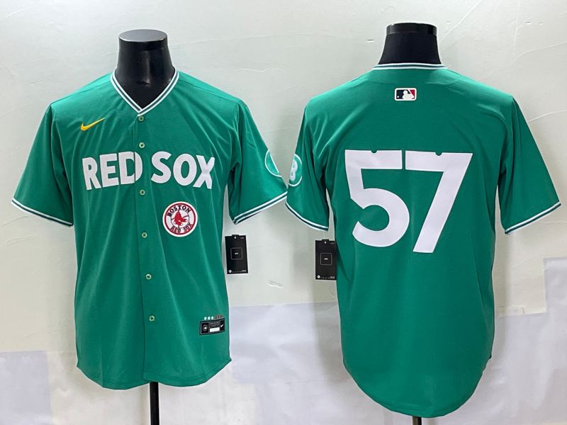 Men 2025 Boston Red Sox #57 No Name Dark Green Joint Name Nike MLB Jersey style 10->boston red sox->MLB Jersey